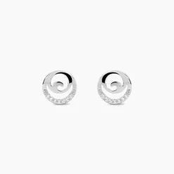 Boucles D'oreilles Pendantes Carole Argent Blanc Oxyde De Zirconium