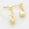 Boucles D'oreilles Pendantes Gavina Pendantes Coeurs Or Jaune