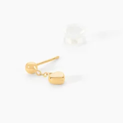 Boucles D'oreilles Pendantes Gavina Pendantes Coeurs Or Jaune