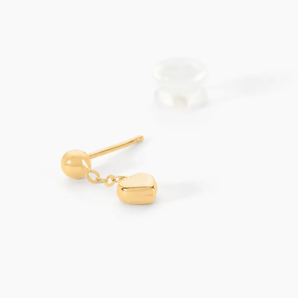 Boucles D'oreilles Pendantes Gavina Pendantes Coeurs Or Jaune