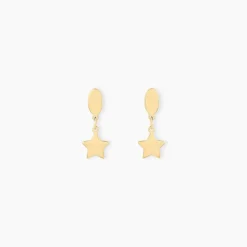 Boucles D'oreilles Pendantes Alphonsine Etoile Or Jaune