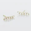 Boucles D'oreilles Pendantes Dahina Or Jaune Oxyde De Zirconium