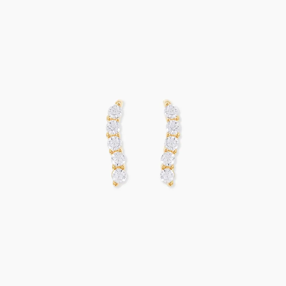 Boucles D'oreilles Pendantes Dahina Or Jaune Oxyde De Zirconium