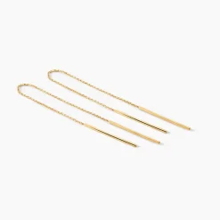 Boucles D'oreilles Pendantes Pura Or Jaune