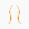 Boucles D'oreilles Pendantes Merone Vagues Or Jaune