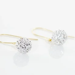 Boucles D'oreilles Pendantes Or Jaune Hepsibah Cristal