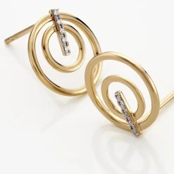 Boucles D'oreilles Pendantes Or Jaune Agafya Diamants