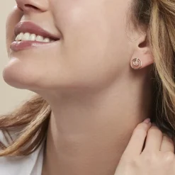 Boucles D'oreilles Pendantes Or Jaune Agafya Diamants