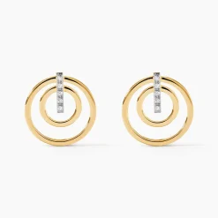 Boucles D'oreilles Pendantes Or Jaune Agafya Diamants