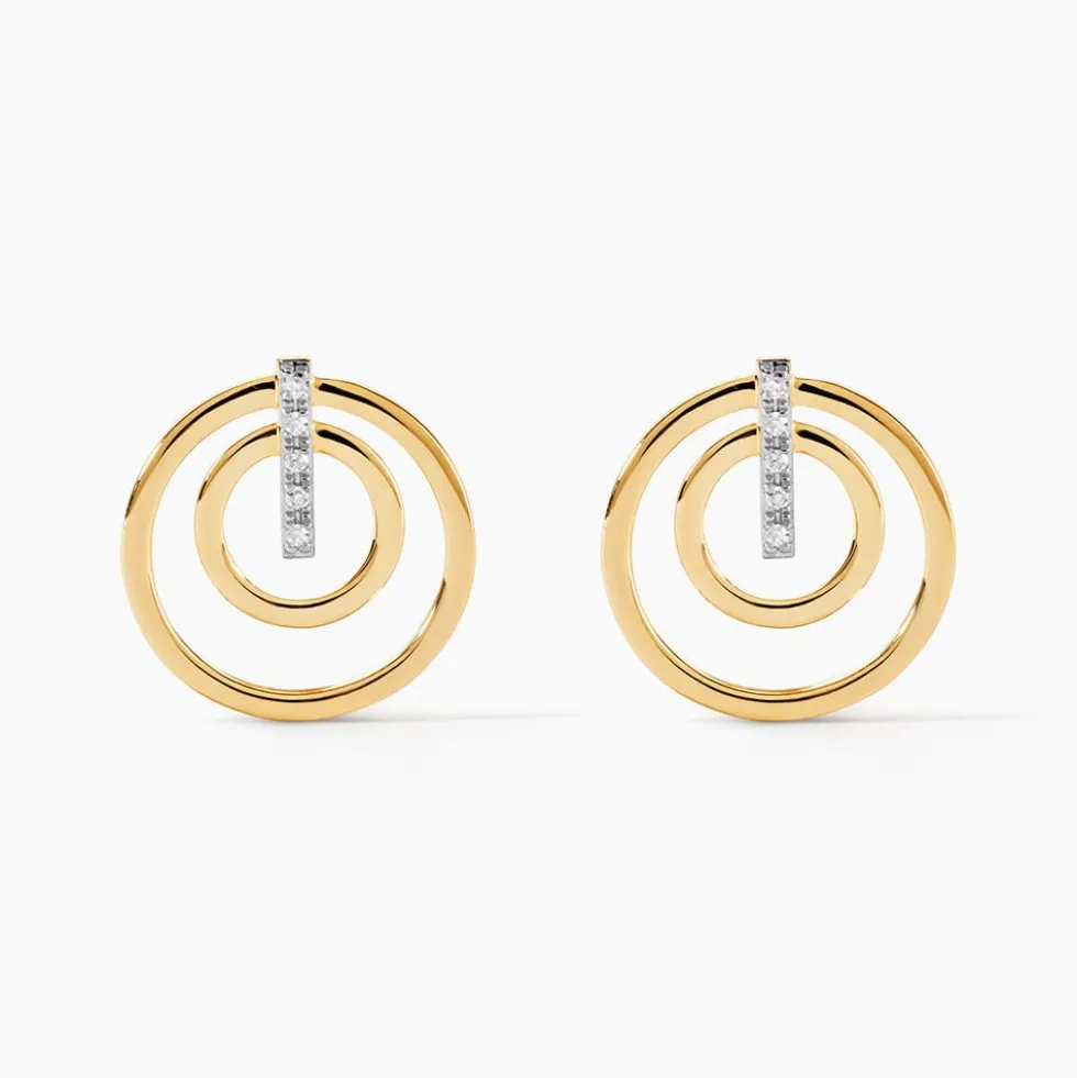 Boucles D'oreilles Pendantes Or Jaune Agafya Diamants