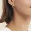 Boucles D'oreilles Pendantes Fulvie Coeurs Et Dauphin Or Jaune