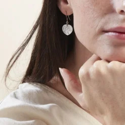 Boucles D'oreilles Pendantes Argent Blanc Vitto Nacres