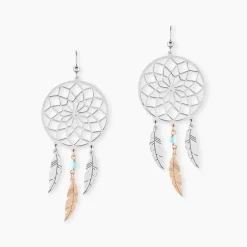 Boucles D'oreilles Pendantes Misalie Argent Blanc