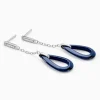 Boucles D'oreilles Pendantes Peer Argent Blanc Oxyde De Zirconium