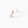 Boucles D'oreilles Pendantes Micheline Or Bicolore Oxyde De Zirconium