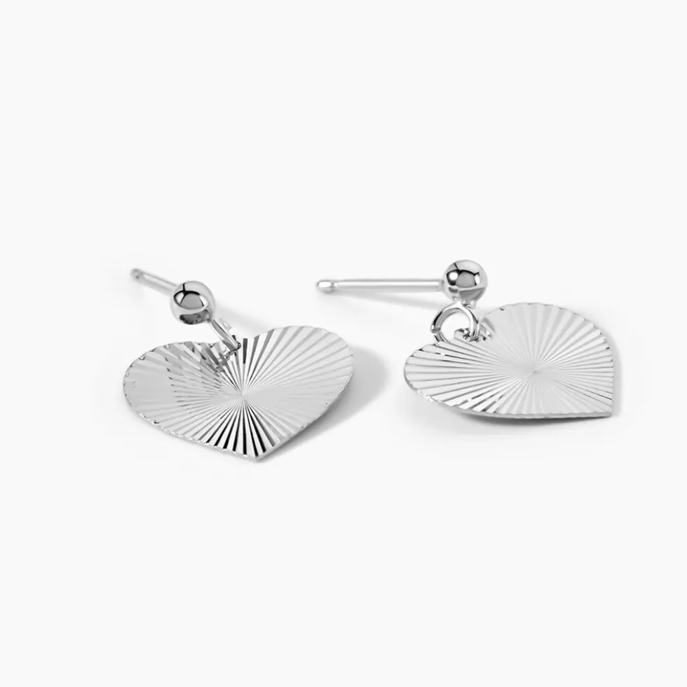 Boucles D'oreilles Pendantes Argent Blanc