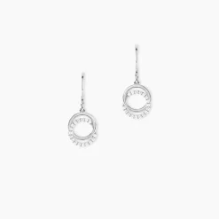 Boucles D'oreilles Pendantes Circus Argent Blanc Oxyde De Zirconium