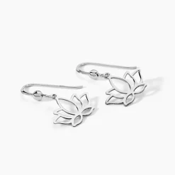 Boucles D'oreilles Pendantes Raia Argent Blanc