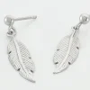 Boucles D'oreilles Pendantes Argent Blanc Irene