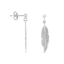 Boucles D'oreilles Pendantes Argent Blanc Irene