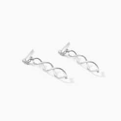 Boucles D'oreilles Pendantes Jolanda Argent Blanc