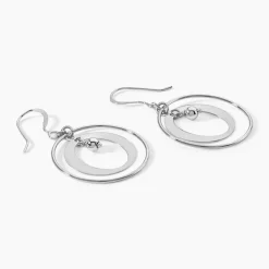 Boucles D'oreilles Pendantes Katy Argent Blanc