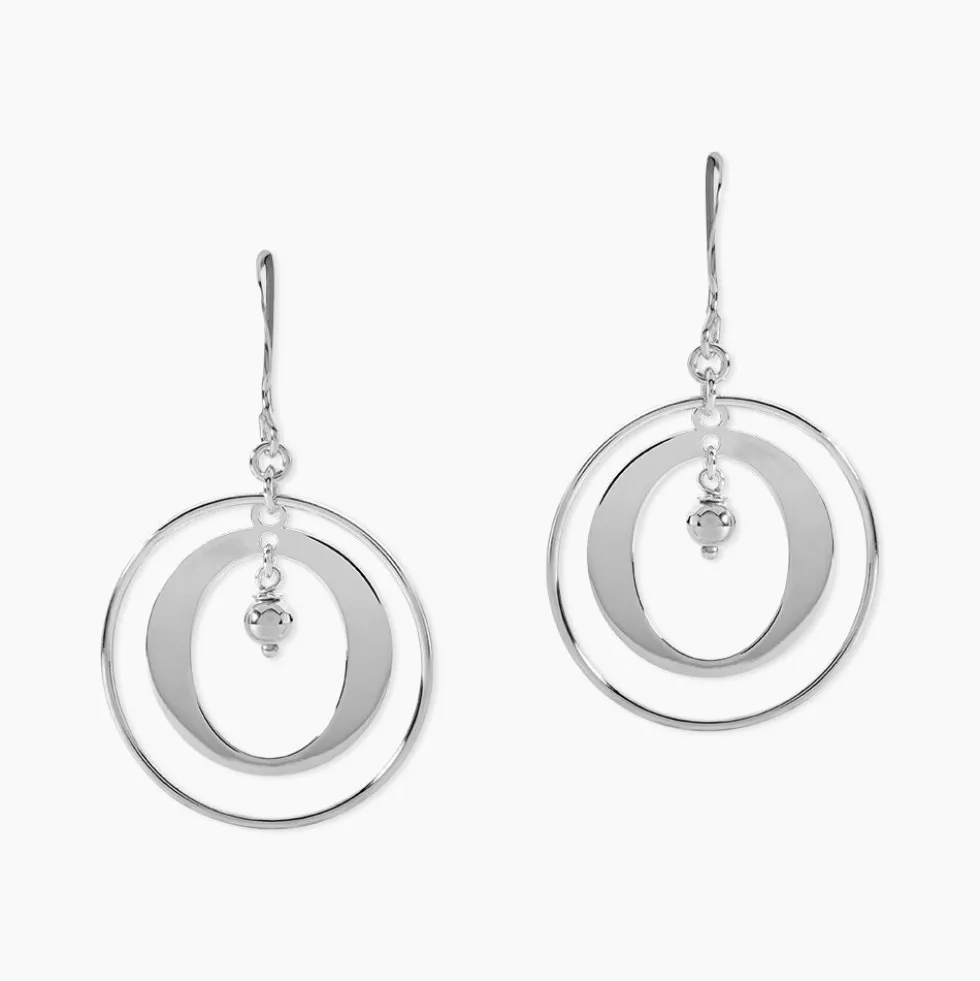 Boucles D'oreilles Pendantes Katy Argent Blanc