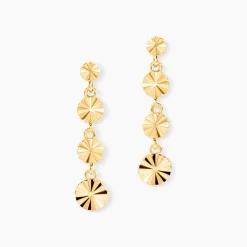 Boucles D'Oreilles Pendantes Evert Or Jaune