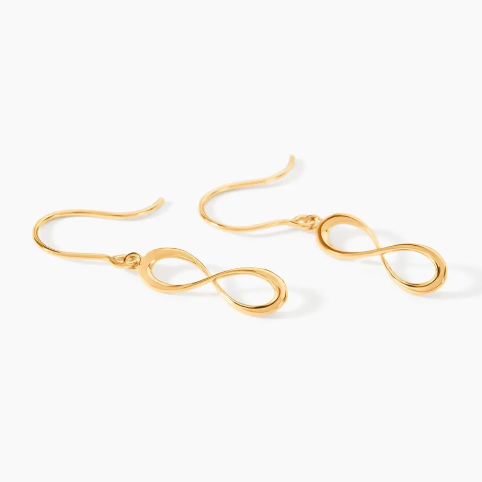 Boucles D'oreilles Pendantes Spya Infini Or Jaune