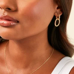 Boucles D'Oreilles Pendantes Chafik Or Jaune