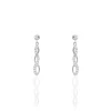Boucles D'oreilles Pendantes Kessy Argent Blanc Oxyde De Zirconium