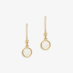 Boucles D'oreilles Pendantes Lucky Gems Or Jaune Nacre