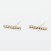 Boucles D'oreilles Pendantes Priscilla Or Jaune Oxyde De Zirconium