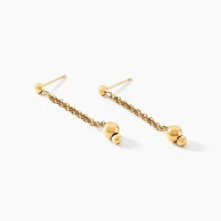 Boucles D'oreilles Pendantes Cordelia Or Jaune