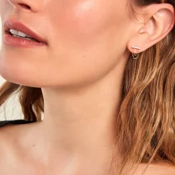 Boucles D'oreilles Pendantes Rowanne Or Jaune Diamant Synthétique