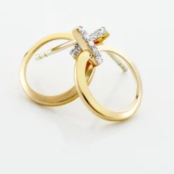 Boucles D'oreilles Pendantes Or Jaune Melissande Diamants