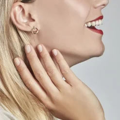 Boucles D'oreilles Pendantes Or Jaune Melissande Diamants