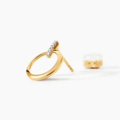 Boucles D'oreilles Pendantes Or Jaune Melissande Diamants