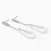 Boucles D'oreilles Pendantes Peer Argent Blanc Oxyde De Zirconium