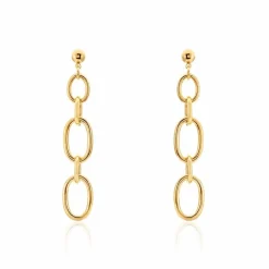 Boucles D'oreilles Pendantes Lina Acier Doré