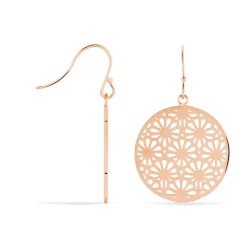 Boucles D'oreilles Pendantes Lace Acier Rose