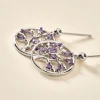Boucles D'oreilles Pendantes Venka Argent Blanc Oxyde De Zirconium