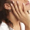 Boucles D'oreilles Pendantes Ezra Argent Blanc Céramique Et Oxyde