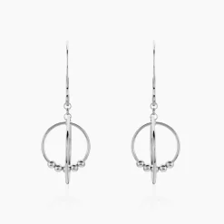 Boucles D'oreilles Pendantes Siara Argent Blanc