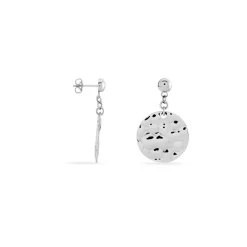 Boucles D'oreilles Pendantes Ines Acier Blanc