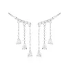 Boucles D'oreilles Pendantes Rilla Argent Blanc Oxyde De Zirconium