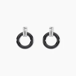 Boucles D'oreilles Pendantes Bertillianne Argent Céramique Et Oxyde
