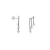 Boucles D'oreilles Pendantes Isalis Argent Blanc Oxyde De Zirconium
