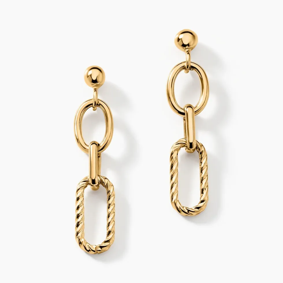 Boucles D'oreilles Pendantes Maiya Or Jaune