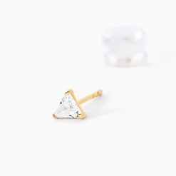 Boucles D'oreilles Puces Achilee Or Jaune Oxyde